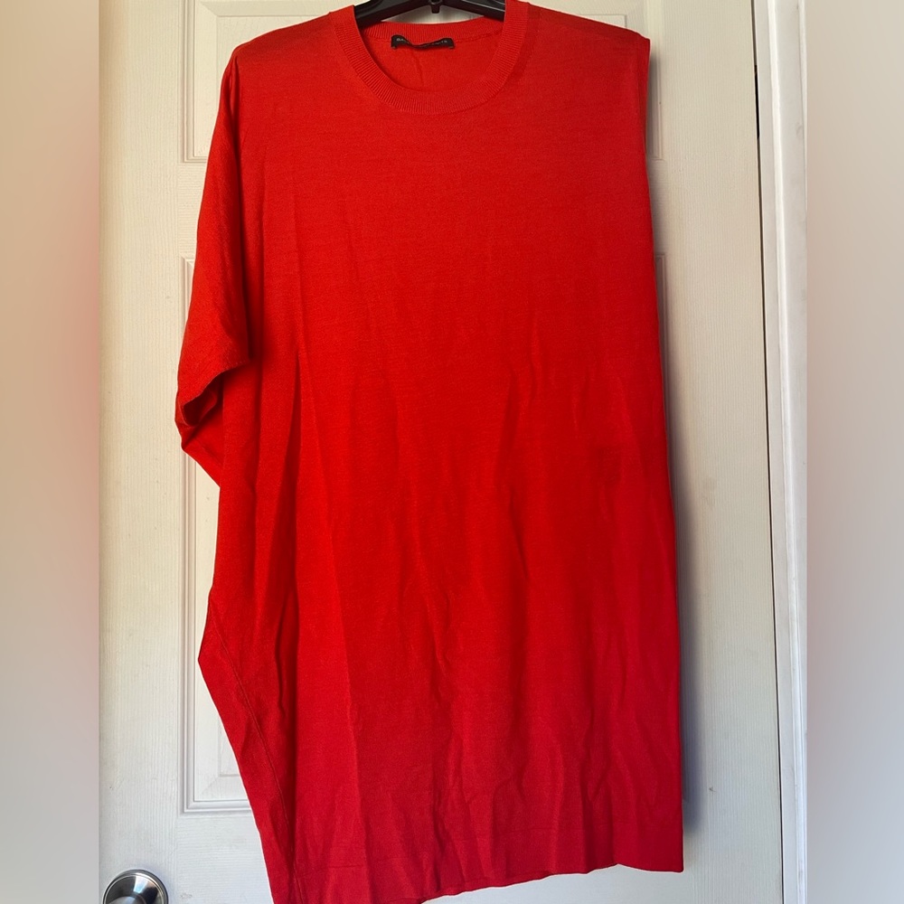 Balenciaga Sweater Dress Virgin Wool Valentine Red Mini - Picture 4 of 16